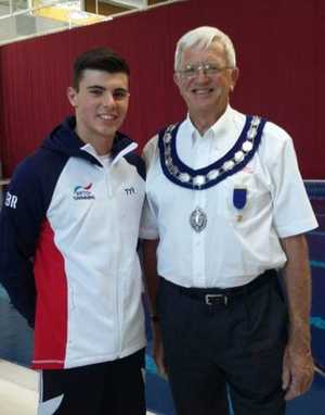 Regional President Bob Holman with Matthew Dixon